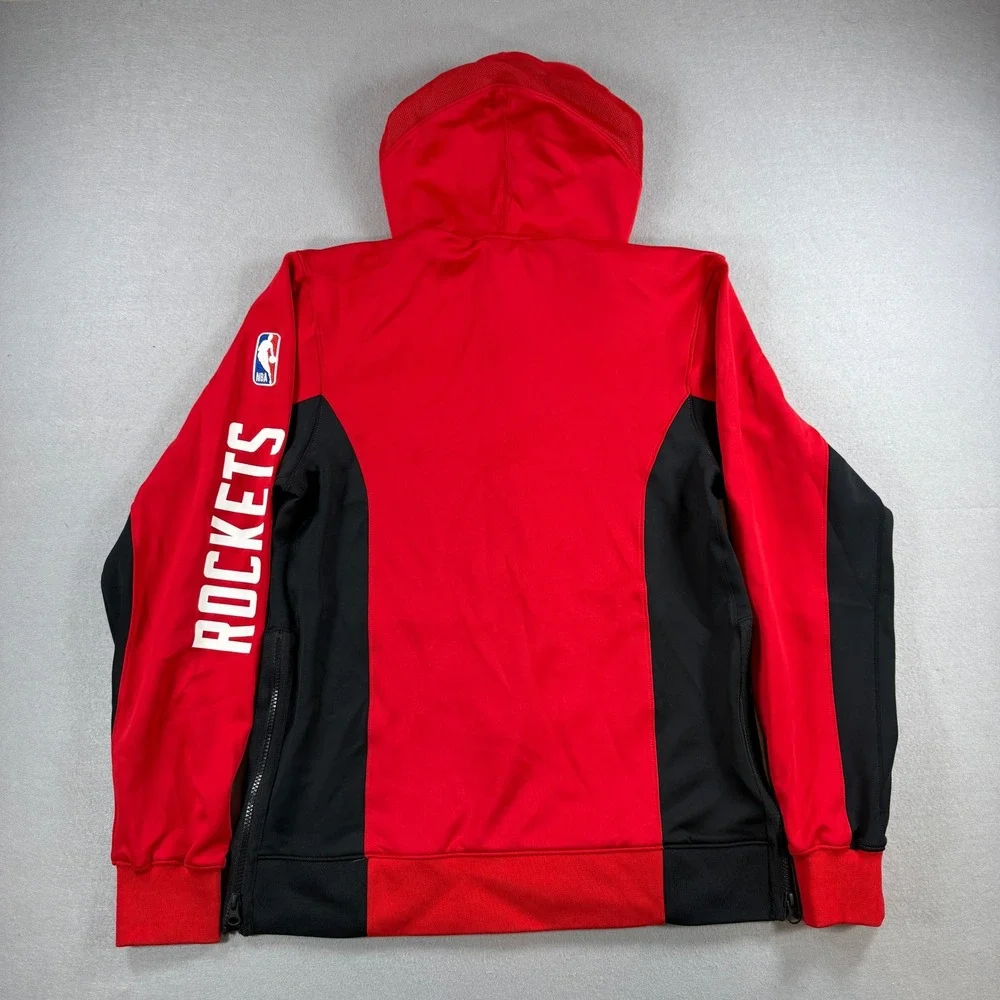 Nike Houston Rockets NBA Hoodie Mens Small Red Dri-Fit Zip Up Colorblock Jacket